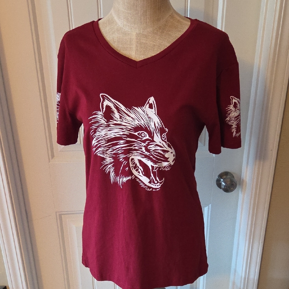 Dark Red Wolf Shirt